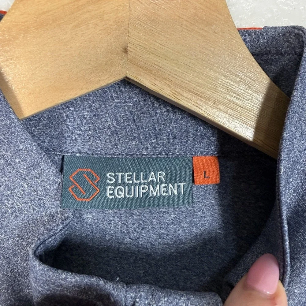 Stellar‎ Equipment The Ultralight Mid T Neck 1/2 Zip Pullover Size L Blue